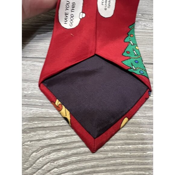 Peanuts Men's Snoopy Santa Claus Silk Neck Tie Christmas Holidays Charlie Brown - Picture 9 of 10